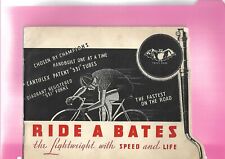 BATES  . Rare Original Catalogue / Brochure  With Diadrant Fork Shaped Edge