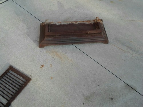 Antique cast iron fireplace - antique,