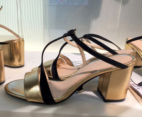 Zara leather high heel sandals - zara,