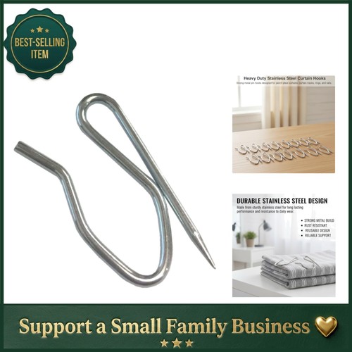 Silver pinch pleat - pleat, hooks