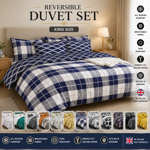 Reversible duvet cover - duvet,