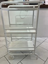 3 Layer Metal Rolling Trolley Storage Cart with Wheels for Beauty and Office