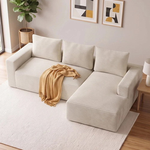 Shaped modular boneless - modular, sofa