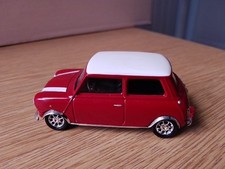 Solido 1972 1300cc Mini Cooper Innocenti Red With White Roof And Bonnet Stripes