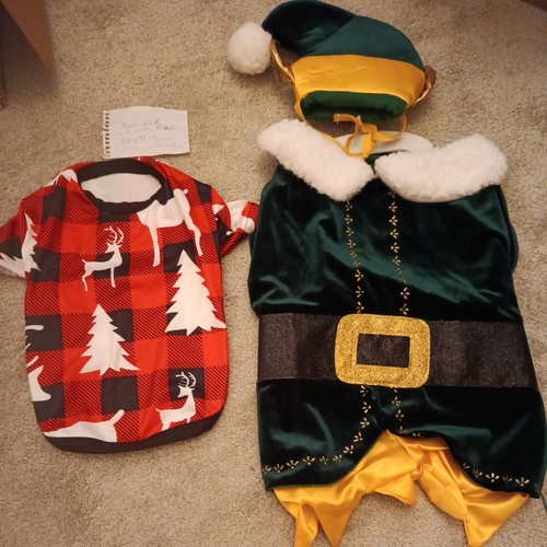 Pet christmas pjs elf santa - elf,