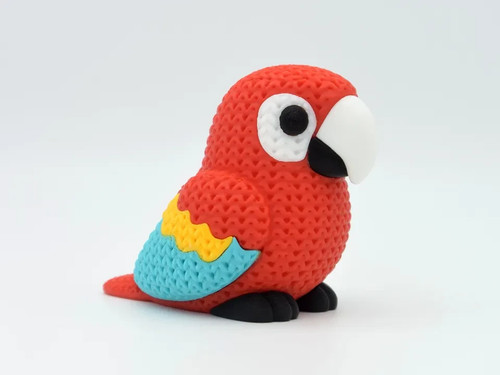 Scarlet macaw 3d printed - macaw,