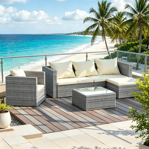 Patio rattan furniture set - rattan,