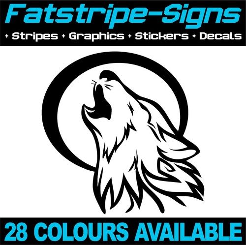 Howling wolf head stickers - howling,