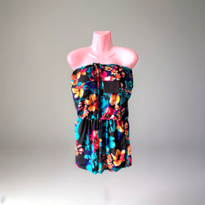 Ladies Black Colourful Floral