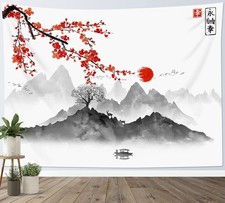 Japanese tapestry red - tapestry,