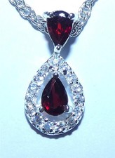 Garnet Rhinestone Teardrop