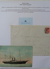 Royal Yacht HMY Alexandra Envelope stationery Holyhead 1911  +used Postcard ship