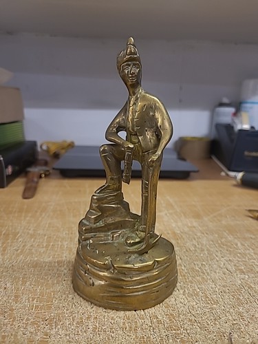 Vintage brass coal - vintage, miner