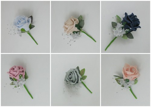Wedding single buttonholes - single,
