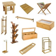 BAMBOO WOODEN BOOK RACK TOWEL HOLDER TEA BOX STEP STOOL BATH MAT MAGAZINE RAIL