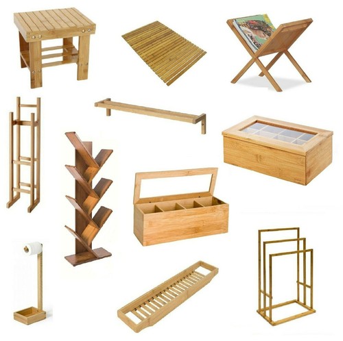 Bamboo wooden book rack - bamboo, towel