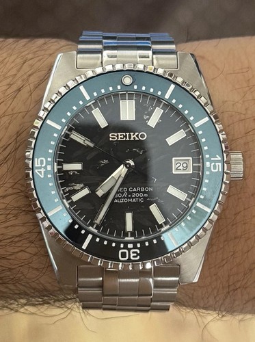 Seiko carbon dial modded - carbon, thorn