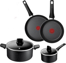 4pcs Stone Non-Stick Cookware Set 2 Saucepans + 2 Frying Pans Induction Ready