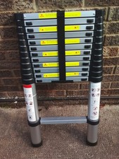 WolfWise 3.8m Telescopic Ladder, 150kg max weight capacity, 85cm to 380cm height