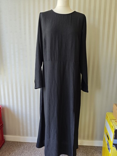 Black maxi dress with tie - h&m,