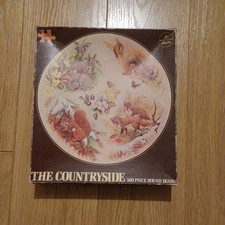 Vintage Round 500 Piece Jigsaw Puzzle 'The Countryside'