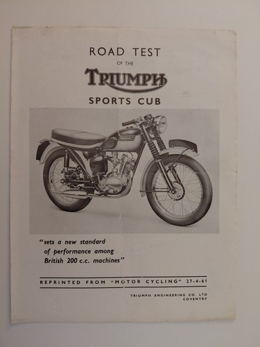 Triumph sports cub road - cub,