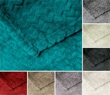 Chevron Fleece Blanket Throw