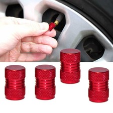 4x Red Aluminium Air Dust Cap