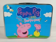 Peppa Pig Live! Surprise theatre show tin metal lunch box souvenir storage