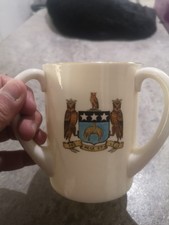 W H Goss Large 3 Handled Loving Cup  Yorkshire, St George and Pro Rege Et Lege