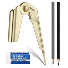 DBTW 90mm Accurate Marking Scribing Compass Set, Gold Woodworking Compass Scrib