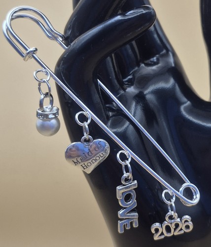Silver tone metal safety - silver,