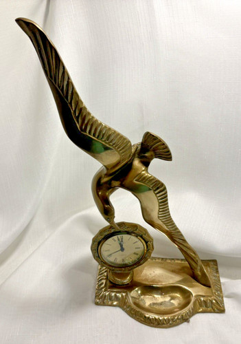 Art deco solid brass mantle - solid,