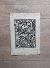 Armorial bookplate - Cyril Flower 1885 - very ornate