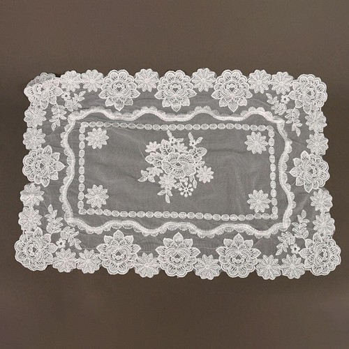 White vintage embroidered lace - embroidered,