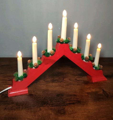 Vintage wood candle arch - wood,