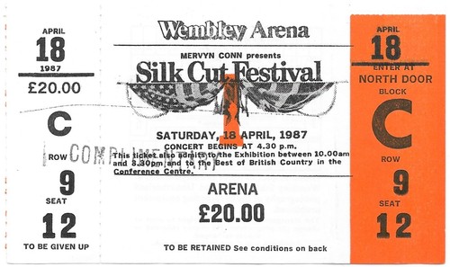 Concert ticket 1987 silk cut - ticket,