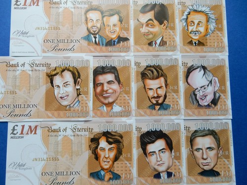 X10 one million notes bills - million,