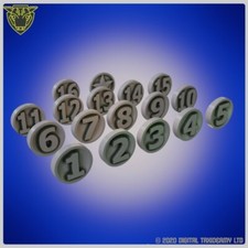 Player number plates 1-16 star