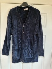 Ladies Blue Knitwear Cardigan
