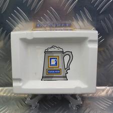 Whitbread Tankard Henry W.King 19cm x 14cm Ceramic Ashtray Mancave/Bar (EE)