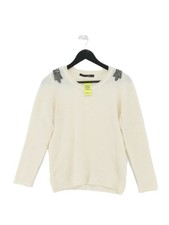 Trend By Captain Tortue Women's Jumper UK 6 Cream Acrylic