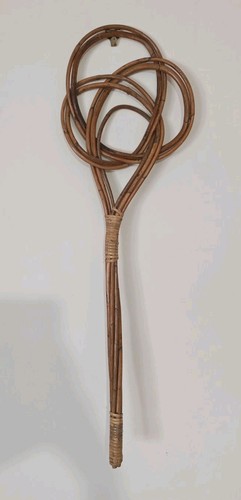 Vintage rattan carpet beater - rattan,
