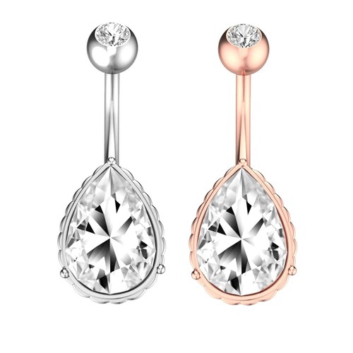 Belly bars button piercing bar - belly,
