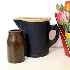 VINTAGE CLAY JUG and STONEWARE