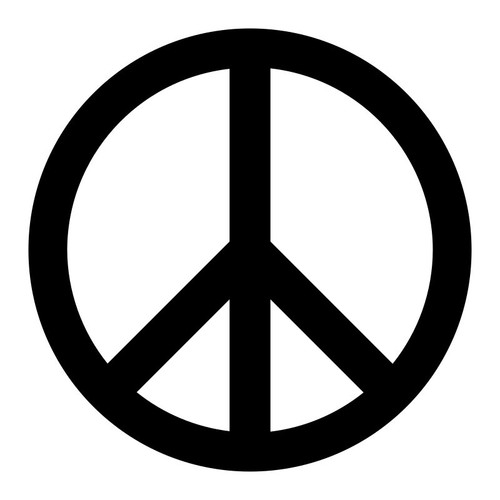 Peace symbol vinyl decal - symbol,