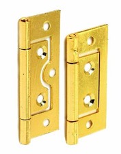 2 x Flush Door Hinges ZINC or