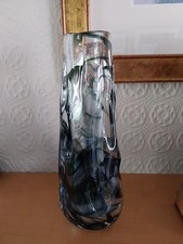 Whitefriars Knobbly Streaky  Green Vase