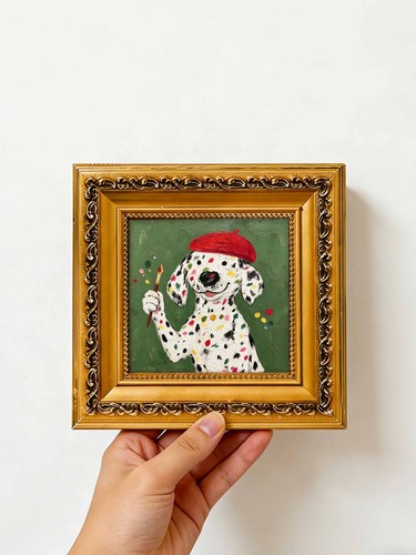 Dalmatian painter dog - painter,