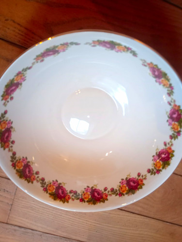 Bone china floral rim - floral, serving